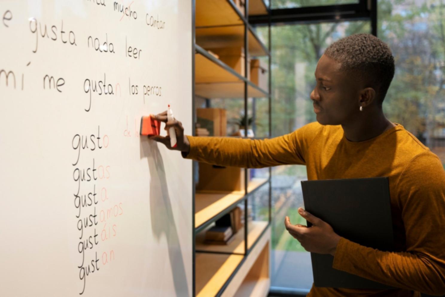 Students working on budgeting exercises in classroom setting